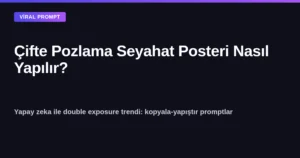 Çifte pozlama seyahat posteri trendi kapak görseli - komutly