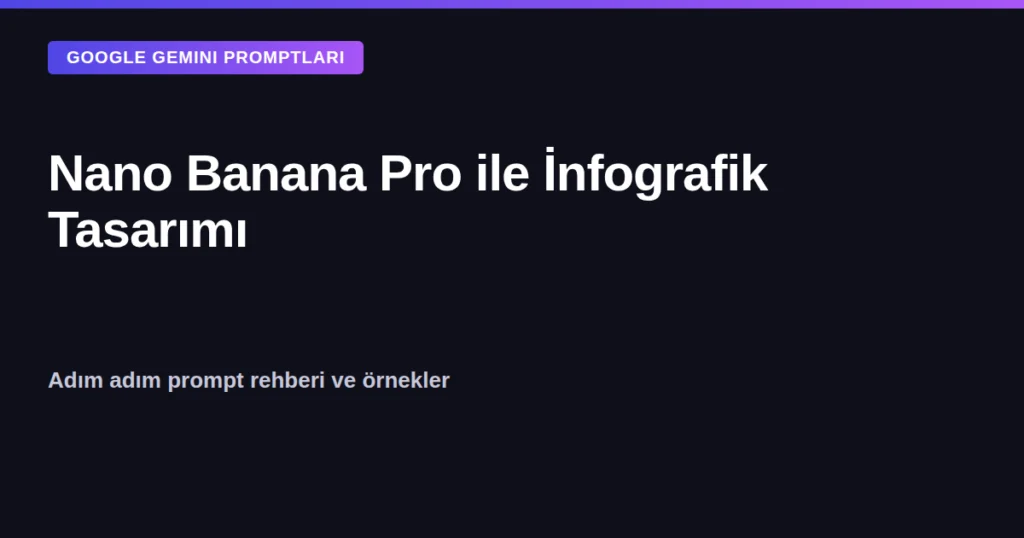 Nano Banana Pro ile infografik tasarımı kapak görseli