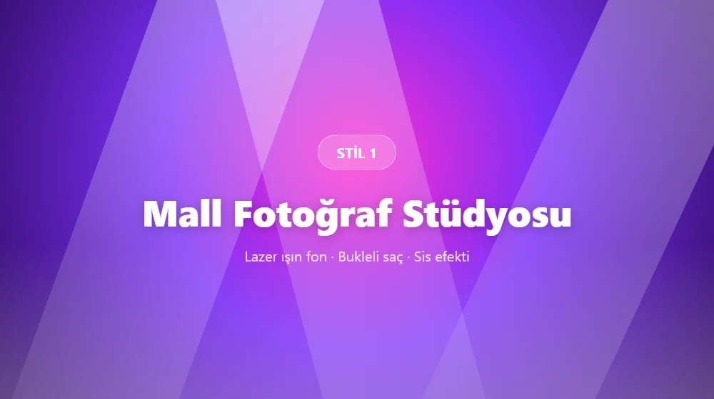 Mall fotoğraf stüdyosu 80ler stili yapay zeka prompt örneği
