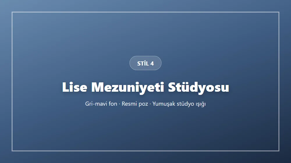1980ler lise mezuniyeti stüdyo fotoğrafı yapay zeka prompt örneği