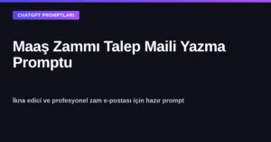 ChatGPT ile maaş zammı talep maili yazma promptu kapak görseli