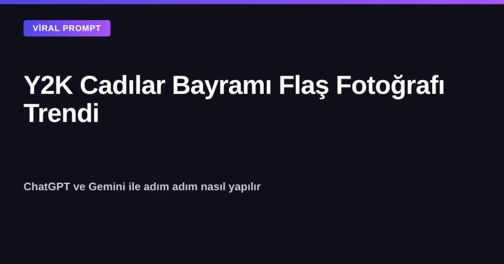 Y2K Cadılar Bayramı flaş fotoğrafı trendi kapak görseli - komutly